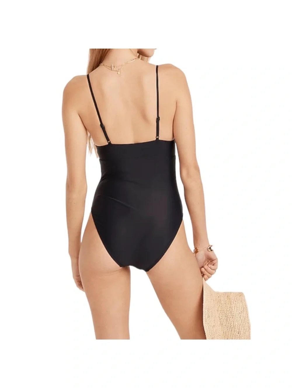 J. Crew Plunge One Piece Swimsuit Size 10 Green